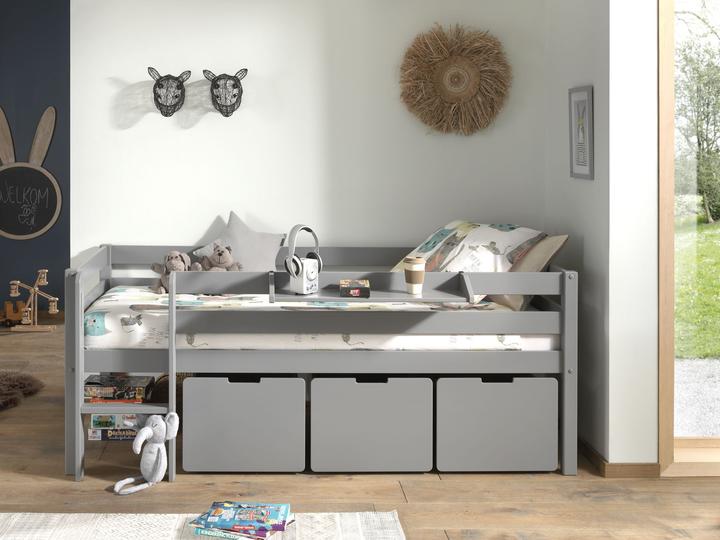 Image du produit Vipack Lit Pino avec plateau suspendu et tiroirs (90 x 200 cm)