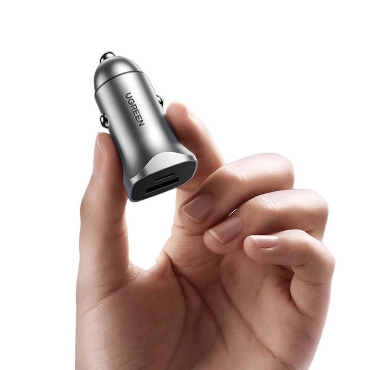 Produktbild Ugreen CD130 Car Charger, USB-A+PD 3.0, USB-C, QC3.0 30W (Grey)