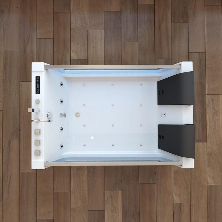 Produktbild Home Deluxe Whirlpool Badewanne mit LED Lichttherapie NAUTICA XL - 182x120cm (120 cm, 180 cm)