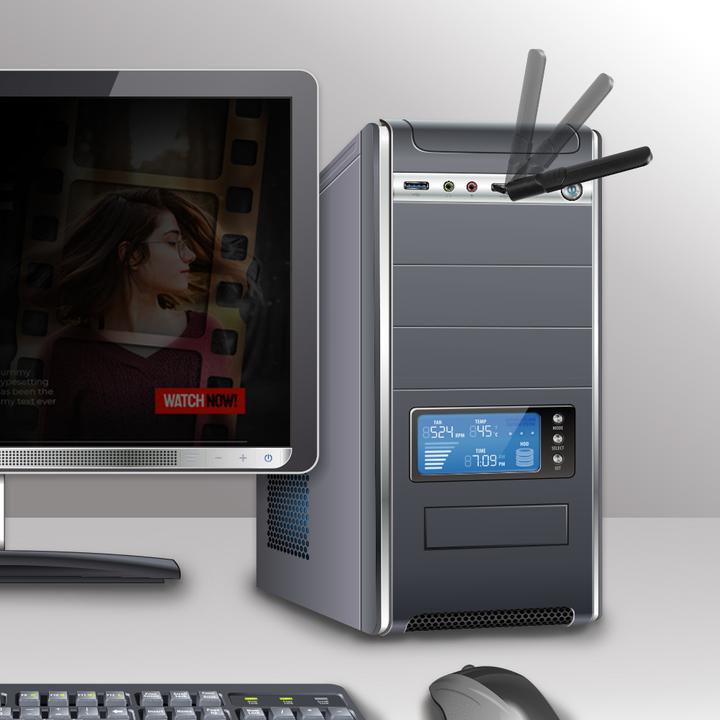 Actual product image edimax WLAN-AC USB stick EW-7822UAD, MU-MIMO (USB 3.0)