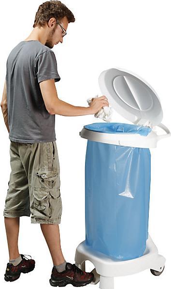 Immagine prodotto kaiserkraft Porta sacchetti di plastica per i rifiuti a pedale (120 l)