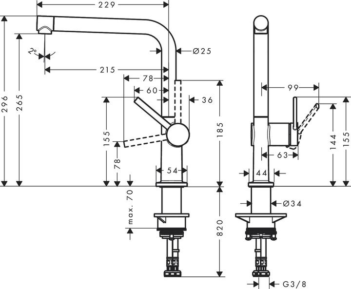 Image du produit hansgrohe Talis M54 Einhebel-Küchenmischer 270 (edelstahl finish)