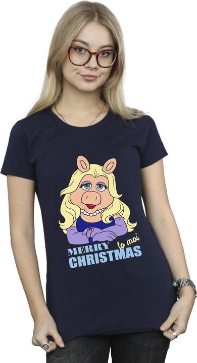 Actual product image Disney Womens/Ladies Muppets Miss Piggy Queen of Holidays Cotton T-Shirt (L)