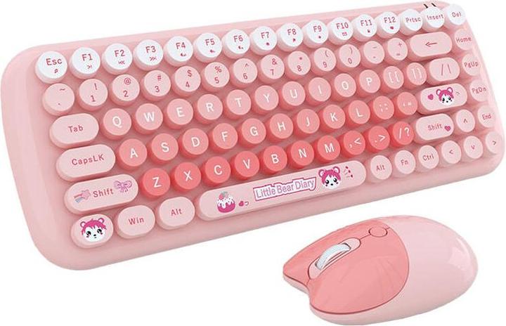 Actual product image Mofii Candy New 2.4G Wireless Keyboard + Mouse Set (Pink) (DE, Wireless)