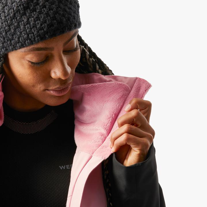 Produktbild Wedze Skijacke Damen warm wasserdicht - 500 Sport rosa/schwarz (M)