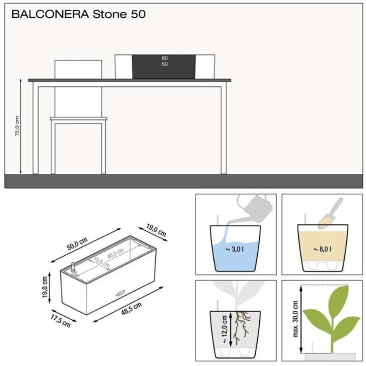 Immagine prodotto Lechuza Balconera Stone (19 cm)