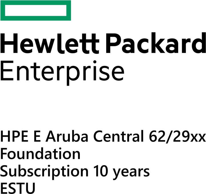 HPE E Aruba Central 62/29xx, Foundation Subscription, 10 years, E-STU