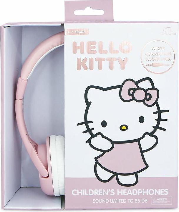 Actual product image OTL Technologies HK1180 Hello Kitty Kids Wired Headphones with Ears in Red and White