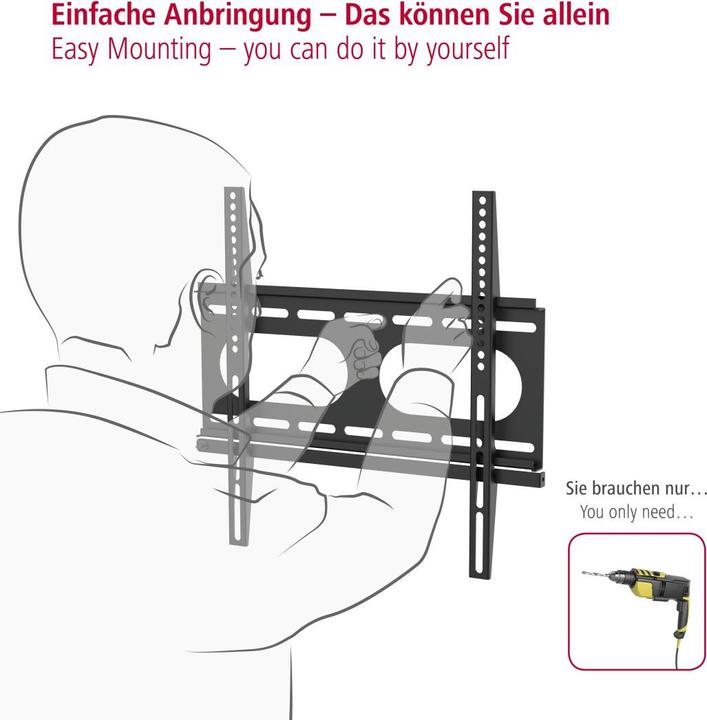 Actual product image Hama TV wall mount FIX Ultraslim (Wall, 56", 50 kg)