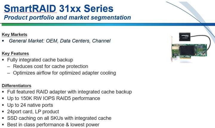 Actual product image Adaptec SmartRAID 3154-8i: PCI-Ex8 Contr.