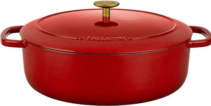 Immagine prodotto Ballarini Cocotte Bellamonte 31 cm, ovale, rossa (31 cm, Pirofila + casseruola, Ghisa)