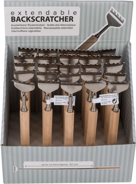 Actual product image Out of the blue Extendable metal back scraper with wooden handle
