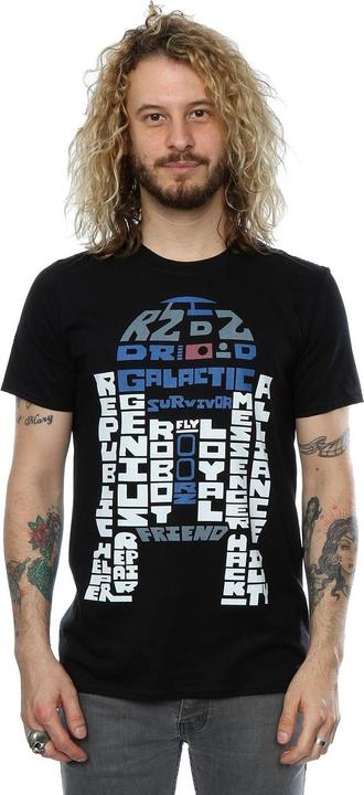 Image du produit Star Wars - T-shirt R2-D2 TEXT HEAD - Homme (XXL)