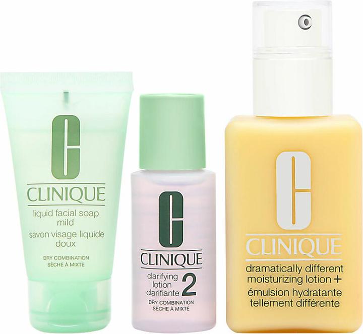 Clinique Set di 3 pezzi in 3 fasi per la cura della pelle Introduzione Unisex (Set per la cura del viso)