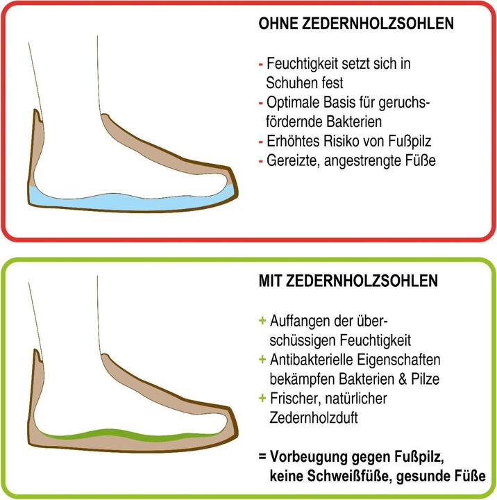 Image du produit Nawemo Semelles en cèdre Semelles intérieures pour femmes contre la transpiration des pieds 36 UE