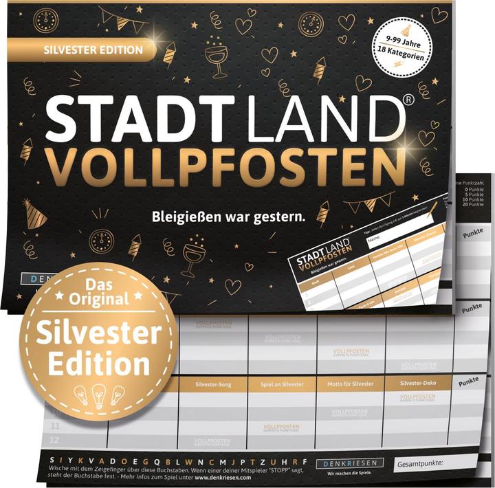 Produktbild Denkriesen Stadt Land Vollpfosten Silvester Edition (Deutsch)