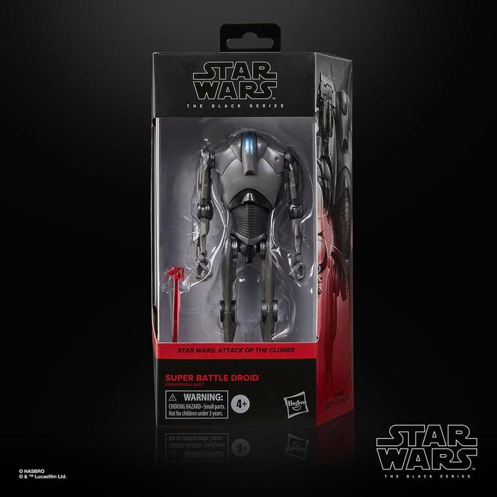 Actual product image Hasbro Star Wars Episode II Black Series Action Figure Super Battle Droid 15 cm