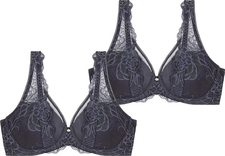 Actual product image Triumph Wild Peony Florale underwired bra (95 B, pack of 2)
