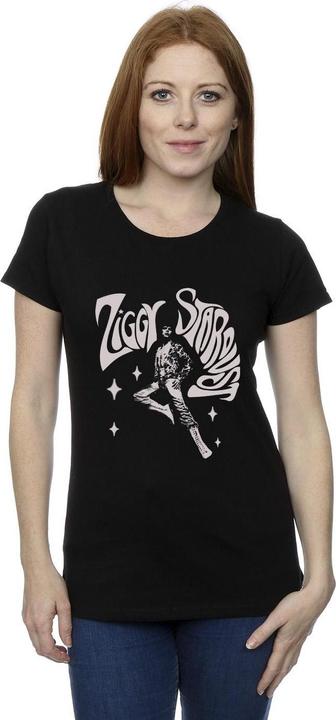 Actual product image David Bowie Womens/Ladies Ziggy Pose Cotton T-Shirt (L)