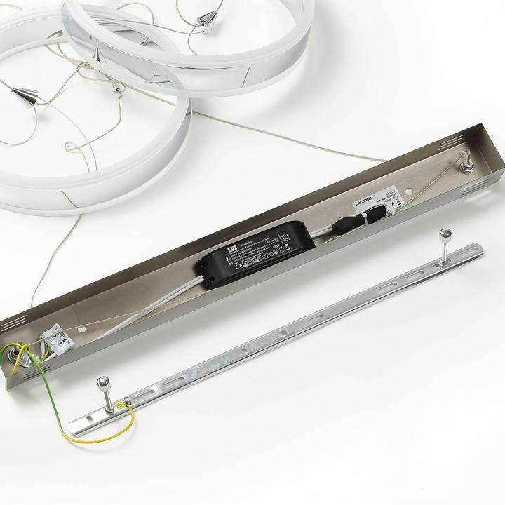Produktbild Lucande Lyani Pendelleuchte L85 Chrome/White (3200 lm)