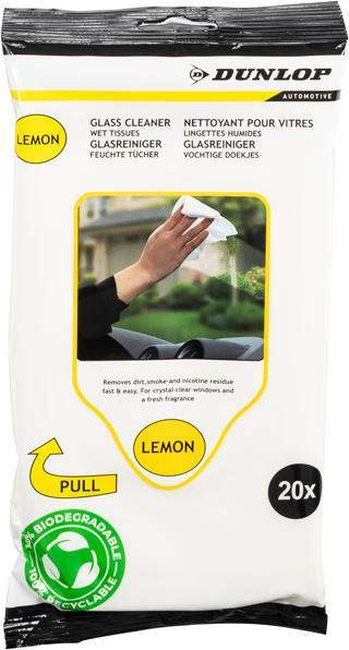 Actual product image Dunlop Glass cleaner wet wipes 20pcs. (20 pcs.)