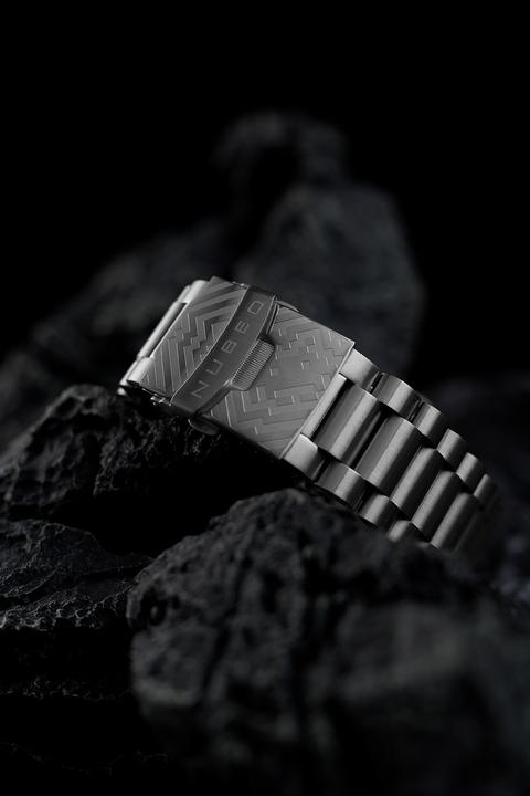 Actual product image Nubeo NB-6082-SI-22 Men's watch Quasar Automatic Limited 48mm 20ATM