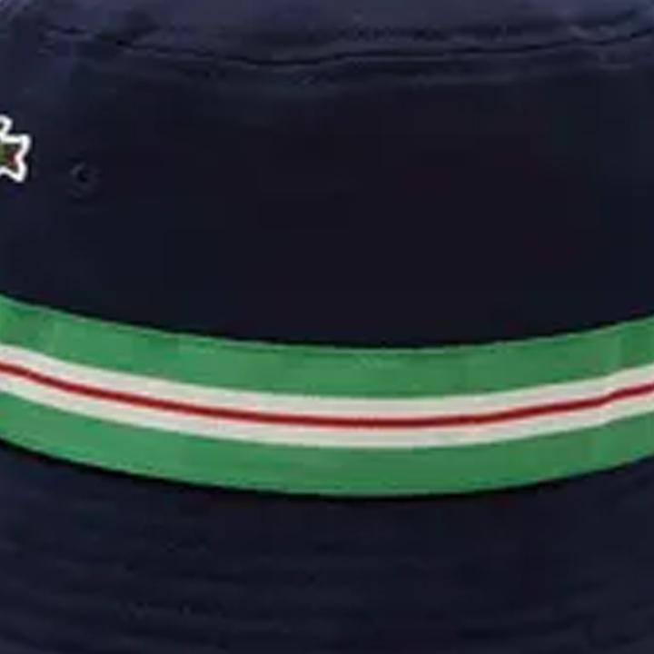 Actual product image Lacoste Unisex Adult Stripe Logo Bucket Hat (M)
