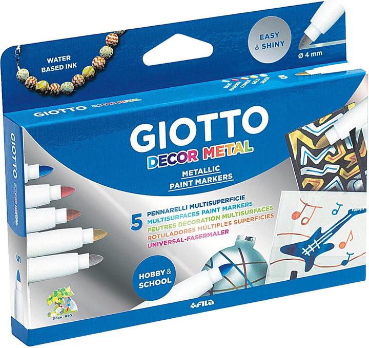 Actual product image Giotto Fiber pen 'Decor Metal (6 x)