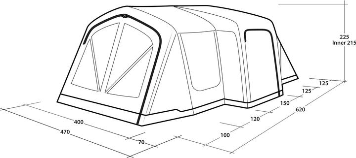 Actual product image Outwell Montana 6 Air (Tunnel tent, 28.50 kg, 6 persons)