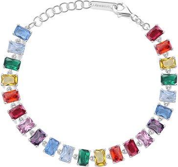 Brosway Shiny Bracelet With Colorful Cubic Zirconia Fancy Joyful Rainbow Fjr02
