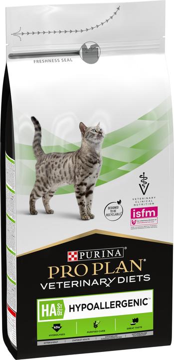 Actual product image Purina VETERINARY DIETS Feline HA Hypoallergenic dry food for cats 1.3kg Adult (Adult, 1 pcs., 1300 g)