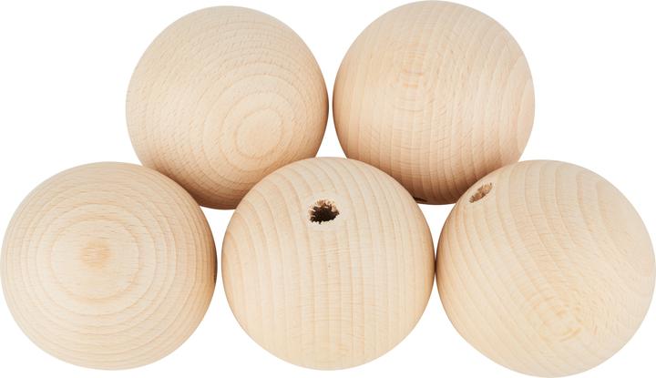 Actual product image VBS Wooden balls drilled through "Ø 70 mm