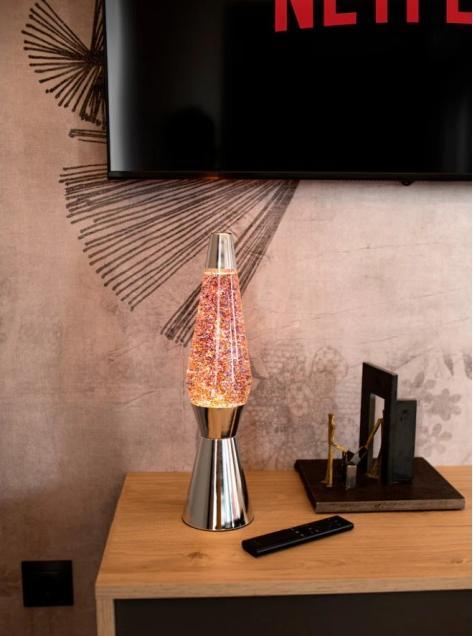 Actual product image Fisura Bullet lava lamp - Pink Glitter by