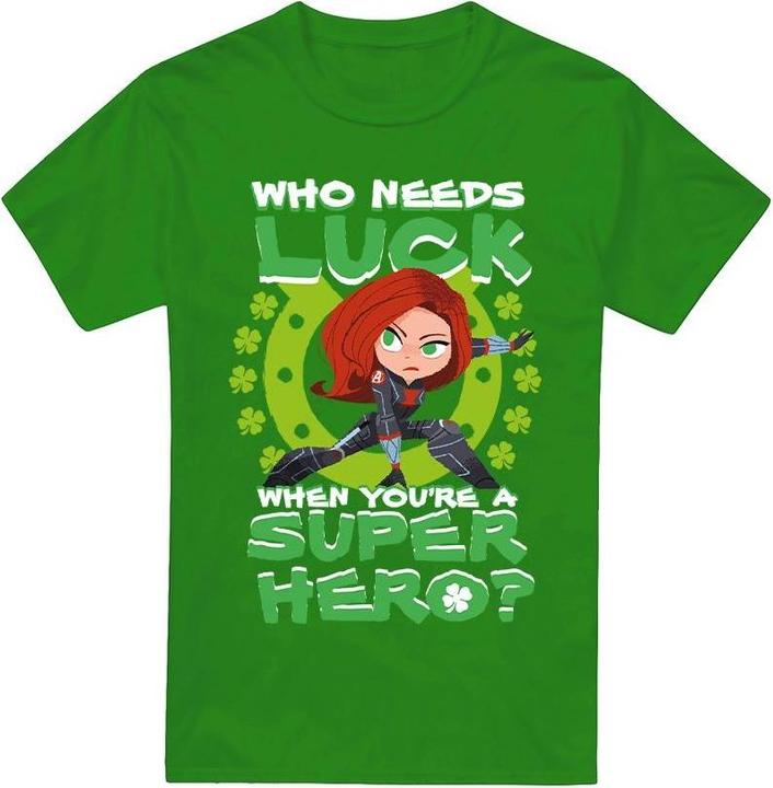 Immagine prodotto St Patrick's Day Lucky Maglietta Giorno di San Patrizio Supereroe Uomo (S)