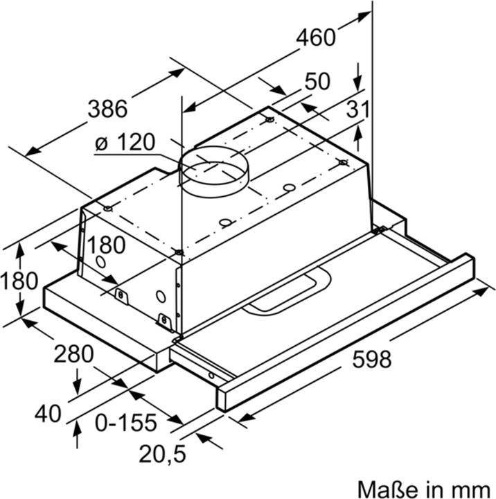 Actual product image Bosch Hausgeräte Series 4 DFT63AC50 (Flat-screen hood)