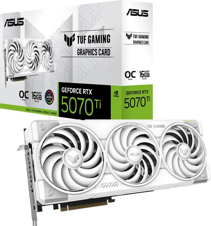 Produktbild ASUS TUF-RTX5070TI-O16G-WHITE 16GB GDDR7 HDMI DP (16 GB)
