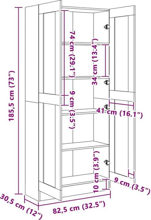 Produktbild VidaXL Gilvarry (82.5 x 30.5 x 185.5 cm)