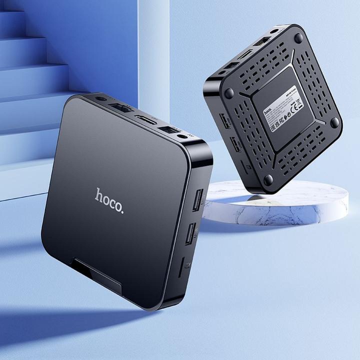 Produktbild Hoco Headphone with microphone TV box WiFi HD DQ08 black (16 GB, Android 10)