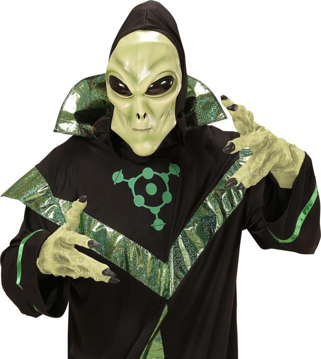 Actual product image Widmann Alienmaske Mit Kapuze Und Bubble Augen