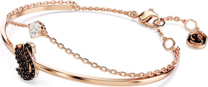 Produktbild Swarovski Iconic Swan Armreif Schwan Schwarz Roségold (Swarovski Metall)