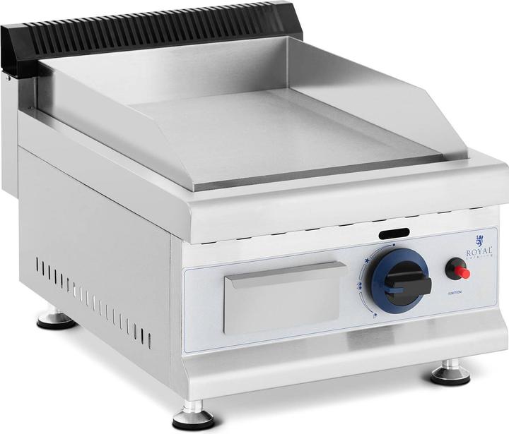 Royal Catering Gasgrill Edelstahl Gasbräter 35 x 40 cm glatt 3.000 W Propan/Butan (3 kW)