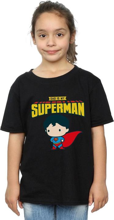Actual product image Girls Superman My Dad Is My Hero Cotton T-Shirt (128)
