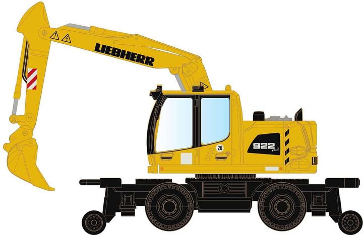 Produktbild Hobbytrain Liebherr A922 Rail 2-Wege Bagger mit Greifer