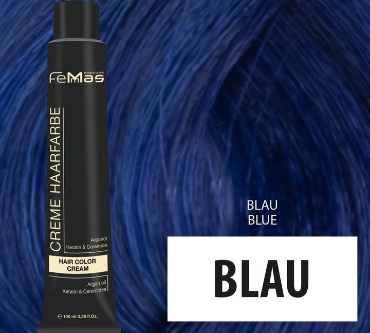 Actual product image FemMas blue) hair color pure & mix 100ml (100ml)