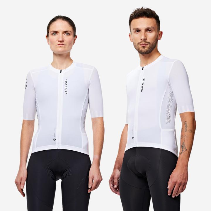 Van rysel Unisex Rennrad Radtrikot Sommer kurzarm - Racer 2 weiss