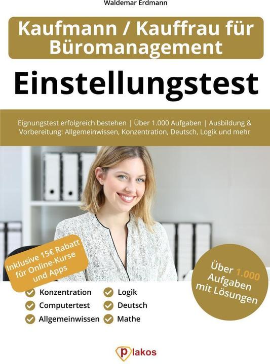 Produktbild Einstellungstest Kaufmann / Kauffrau für Büromanagement (Deutsch, Waldemar Erdmann, 2021)