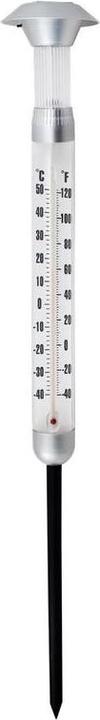 Grundig Lampe solaire à LED Thermomètre d'extérieur Piquet de terre
