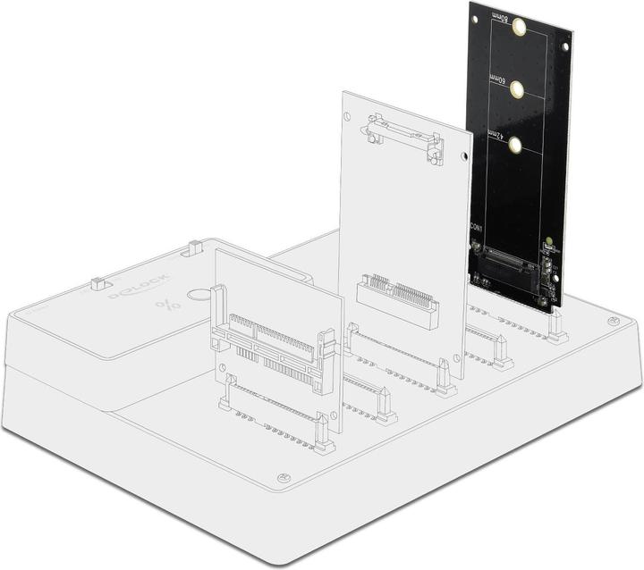 Actual product image Delock Adapter SATA - M.2 Key-B SATA SSD 2 cm