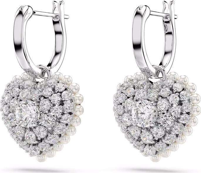 Produktbild Swarovski Hyperbola Drop Ohrhänger Herz Weiss (Swarovski Metall)
