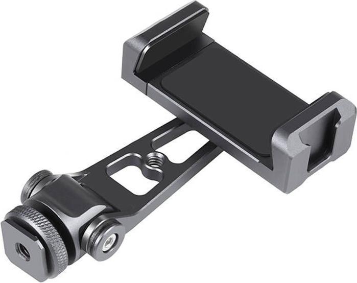 Actual product image Puluz Rotation cold shoe phone clamp holder(black)